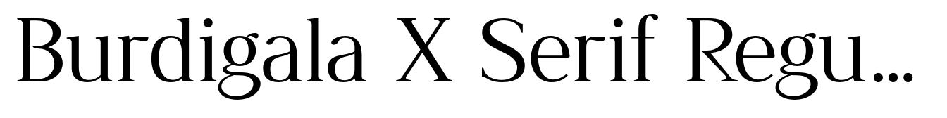 Burdigala X Serif Regular
